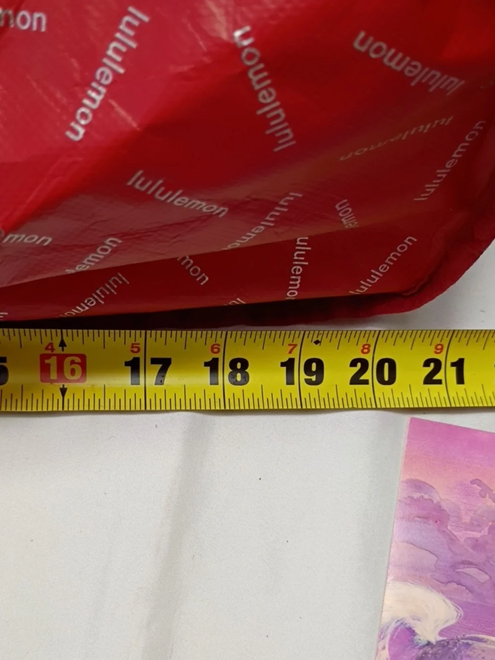 EUC Lululemon Red And Silver Reusable Shopping Tote Bag Jumbo XL Extra Large